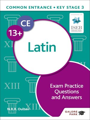 cover image of Common Entrance 13+ Latin Exam Practice Questions and Answers